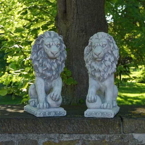 Set leoni con sfera statua - set,